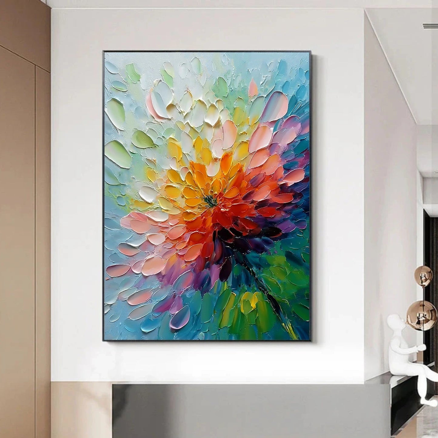 Radiant Prism Bloom Abstract Painting