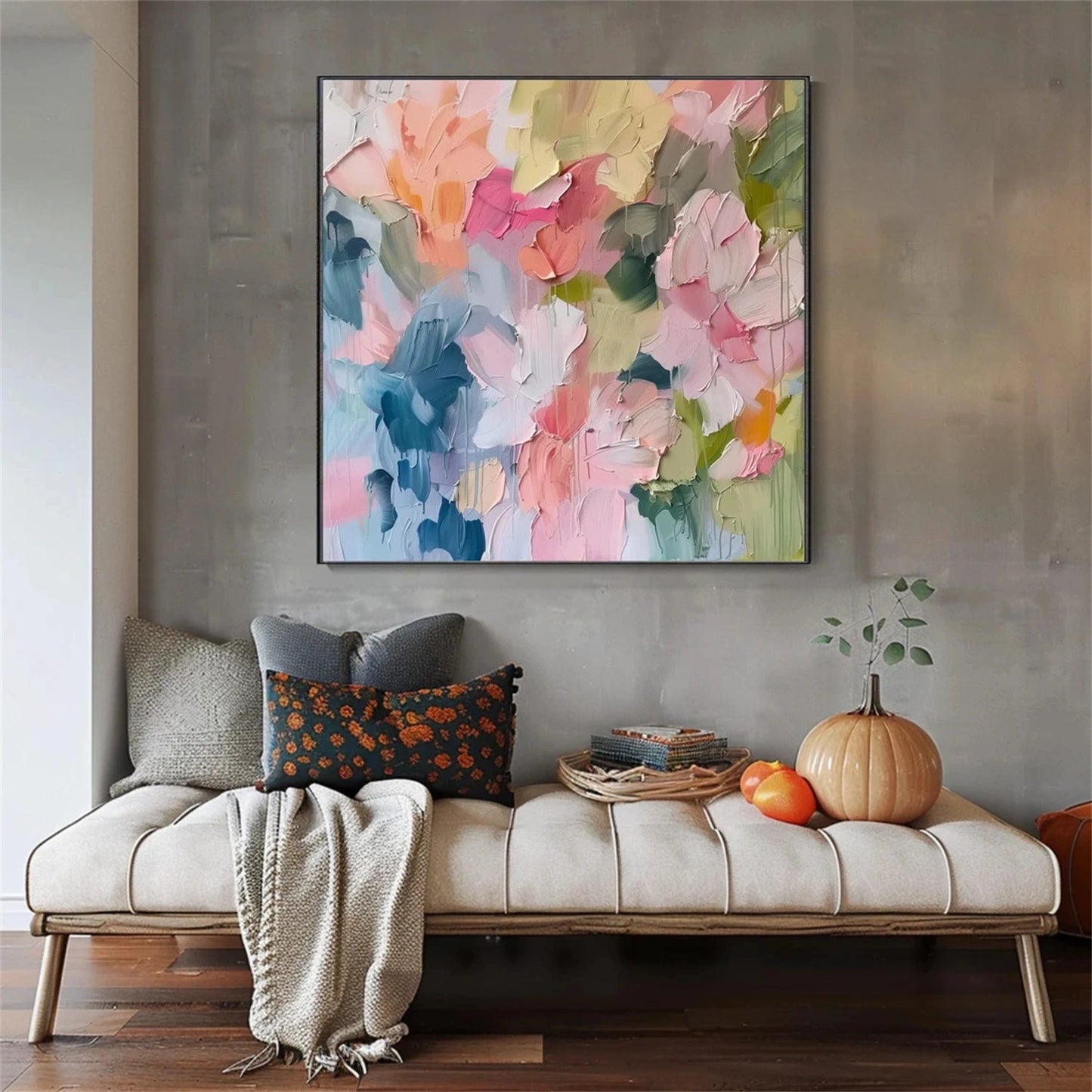 Soft Petal Harmony Abstract Painting