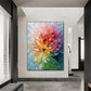 Radiant Bloom Spiral Abstract Painting