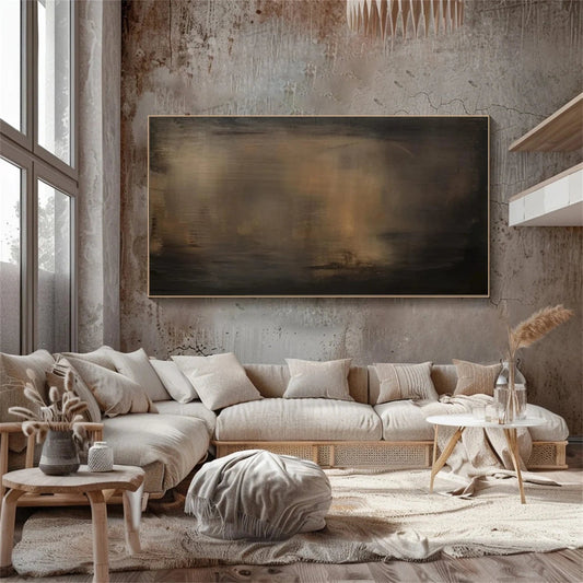 Midnight Ember – Dark Ambience Abstract Painting