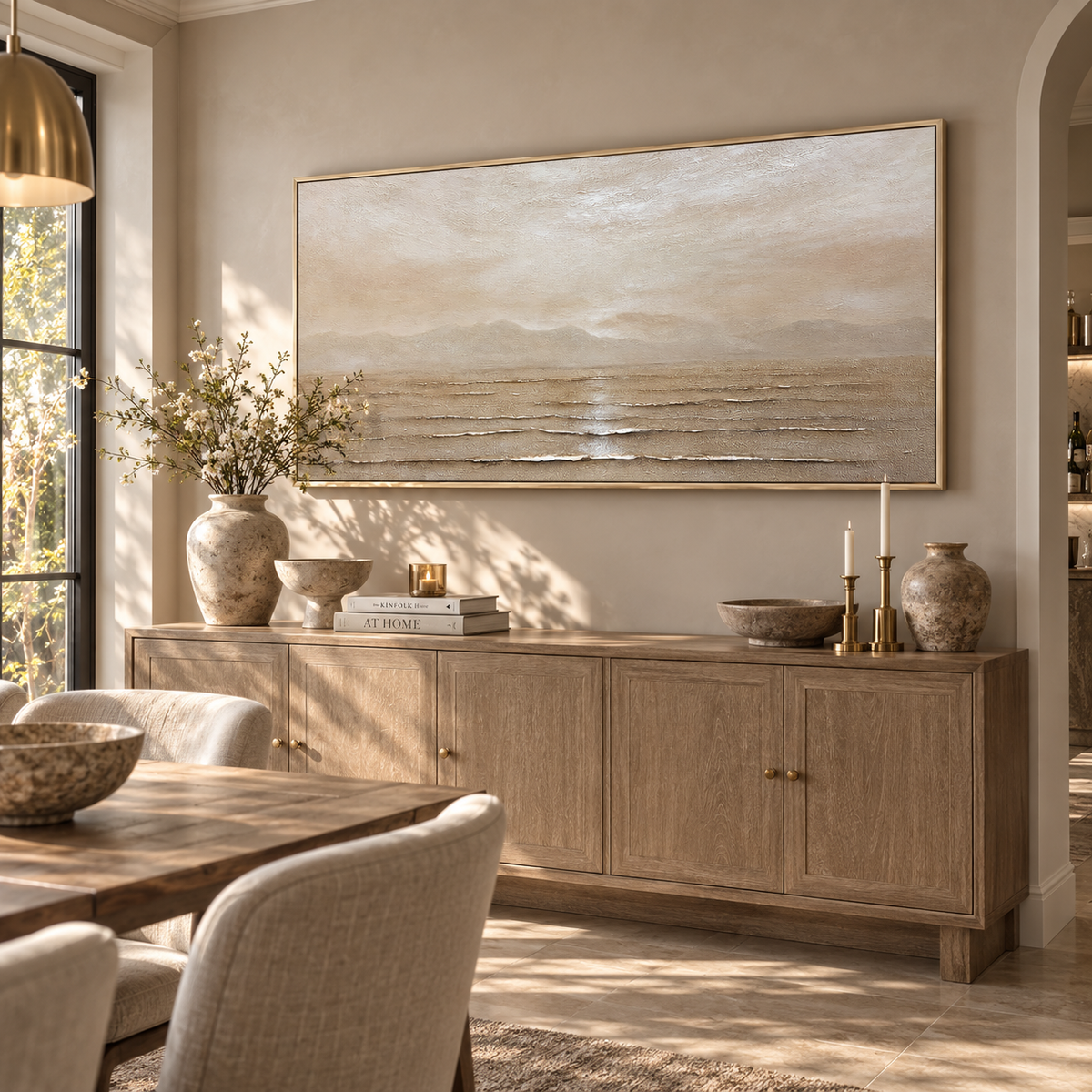 Soft Dune Calm Neutral Abstract Painting