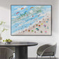 Azure Surf-Textured Beach Painting