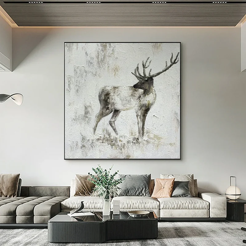 Whispering Elk Textured Painting