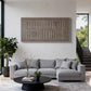 Warm Grey Ridged Minimalist Abstract Painting