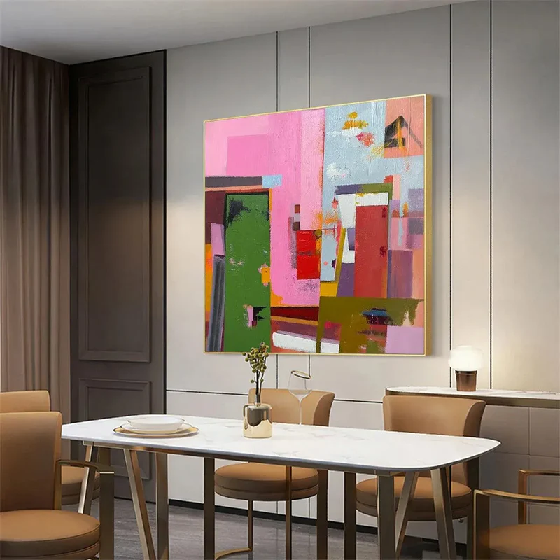 Vibrant Geometric Abstract Painting