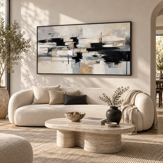 Silent Balance Neutral Abstract Painting
