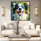 Colorful Dog Portrait Painting