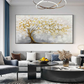 Golden Blossom Serenity Textured Painting