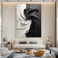 Monochrome Whirl Abstract Painting