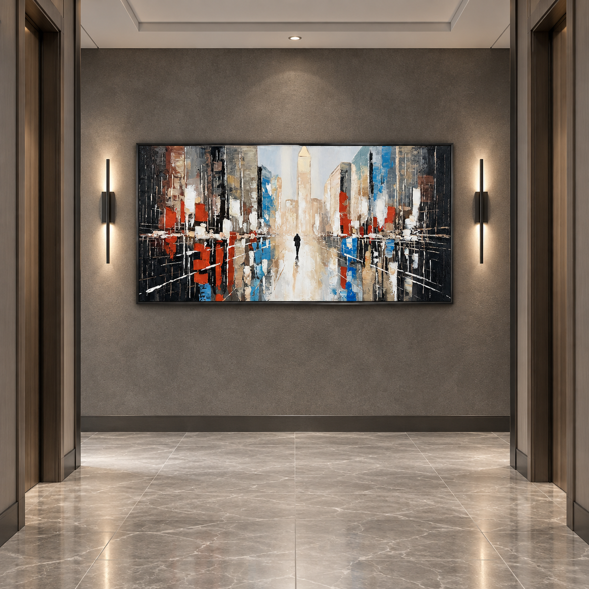 Abstract Cityscape Painting
