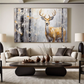 Golden Forest Stag Oil Painting