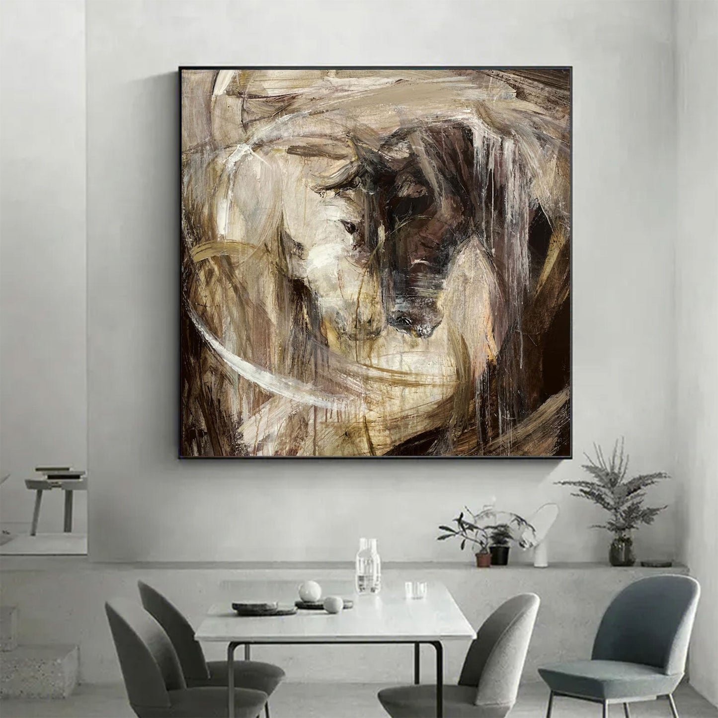 Veiled Echo Abstract Portrait Painting