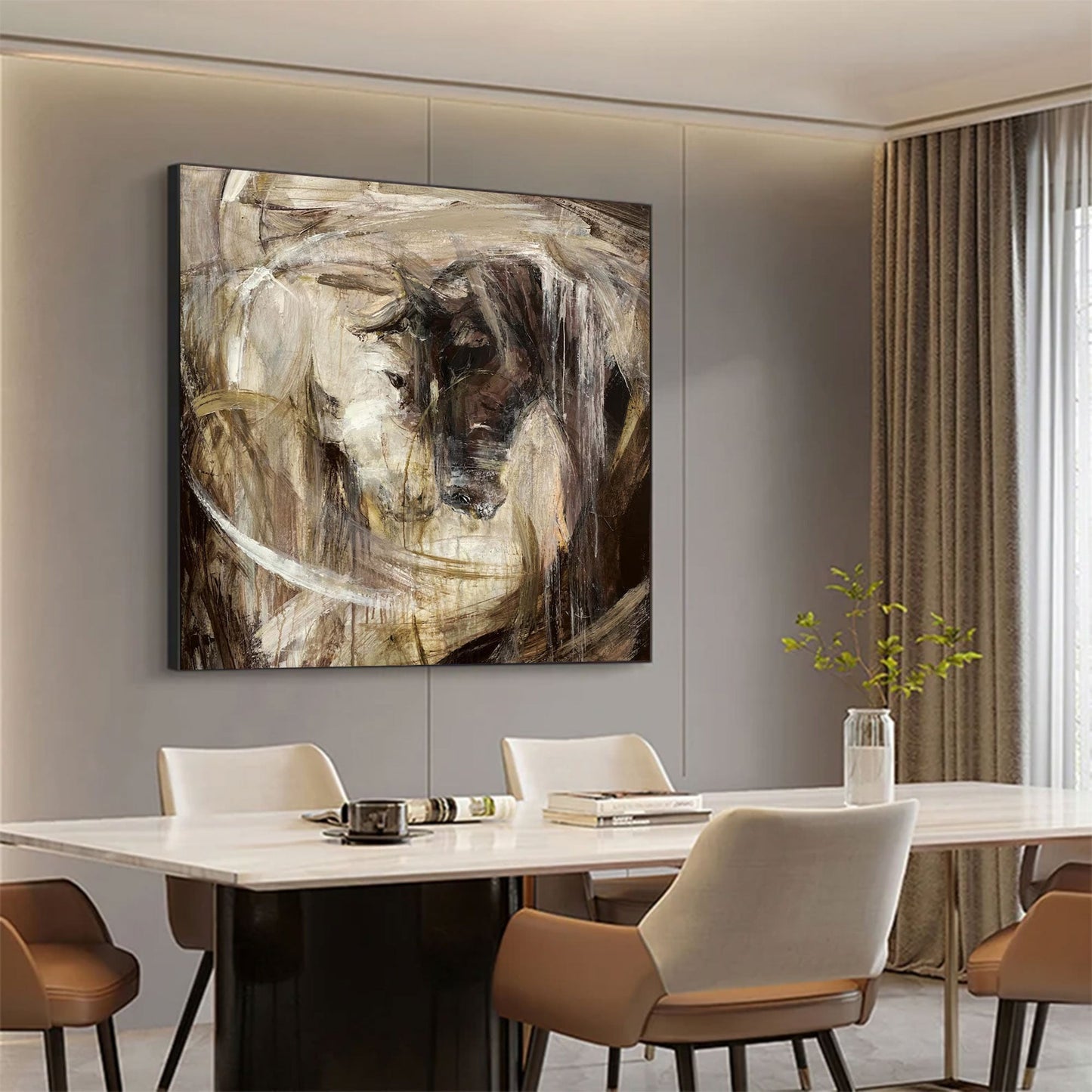 Veiled Echo Abstract Portrait Painting