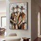 Heritage Trio – Earth Tone Textured Figurative Painting