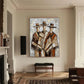 Heritage Trio – Earth Tone Textured Figurative Painting