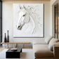 Pure Majesty White Horse Textured Painting