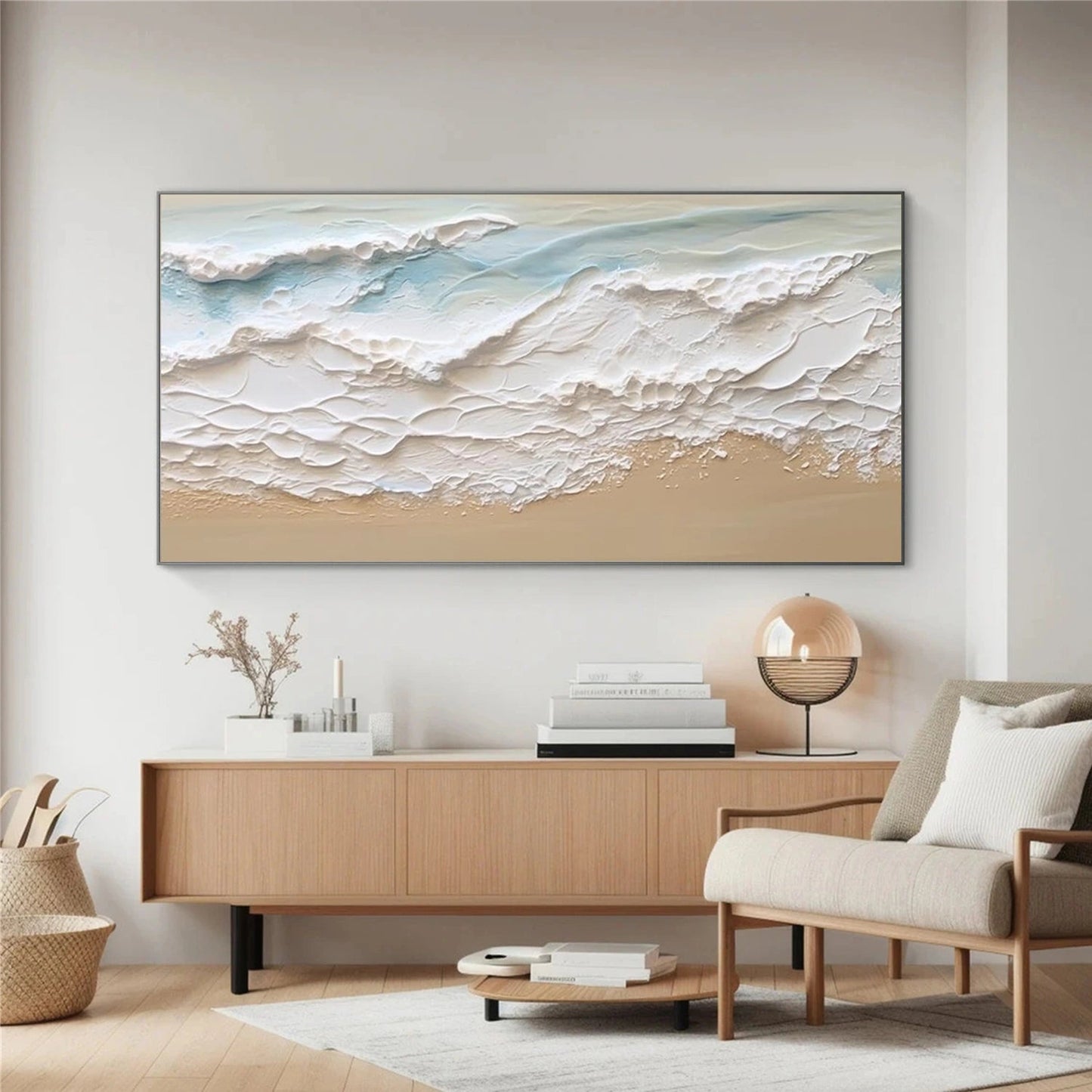 Golden Horizon-Beach Texture Painting