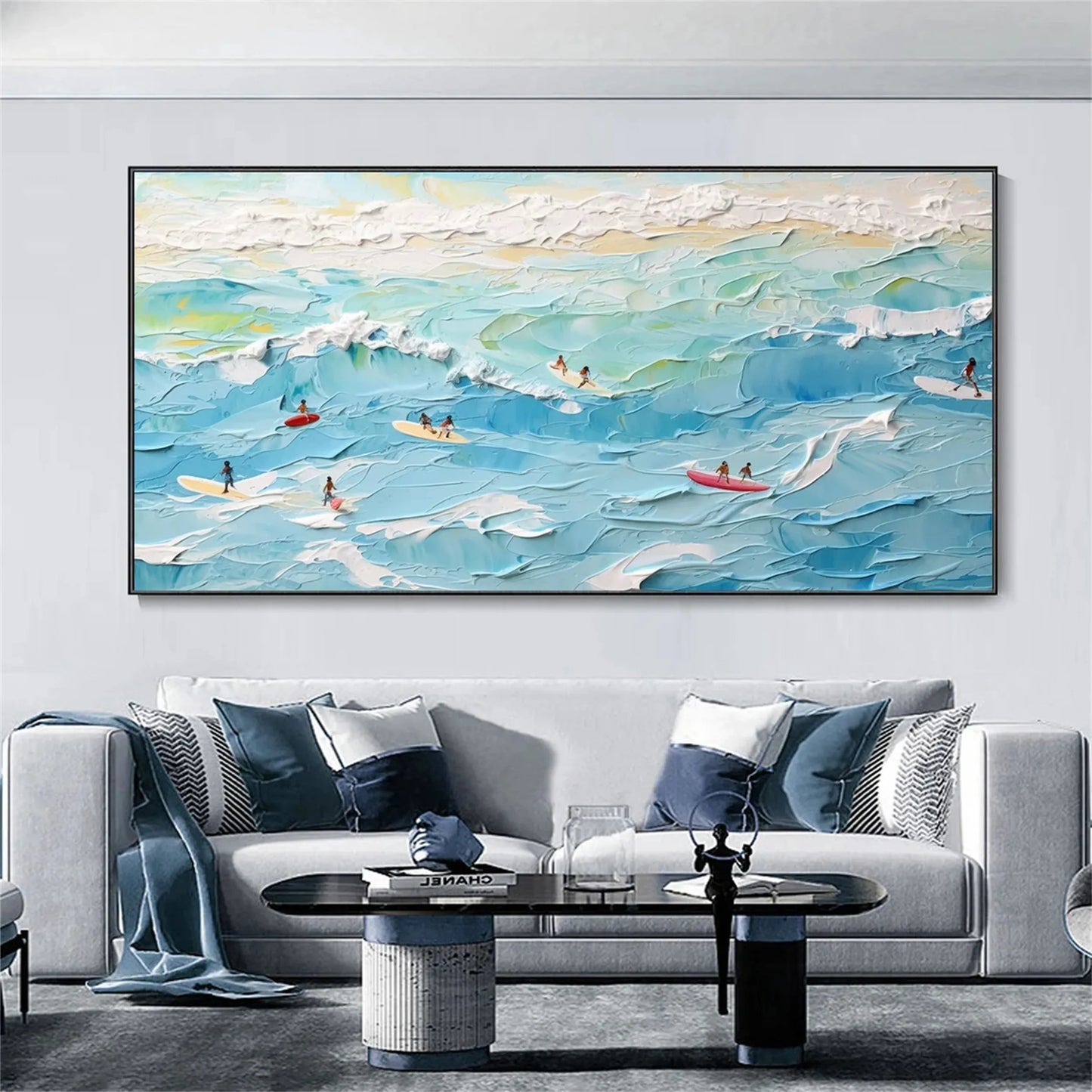Azure Surf-Beach Oil Painting