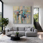 Ethereal Pastel Mosaic Abstract Painting