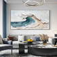Ocean Crest Textured Wave Painting