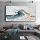 Ocean Crest Textured Wave Painting