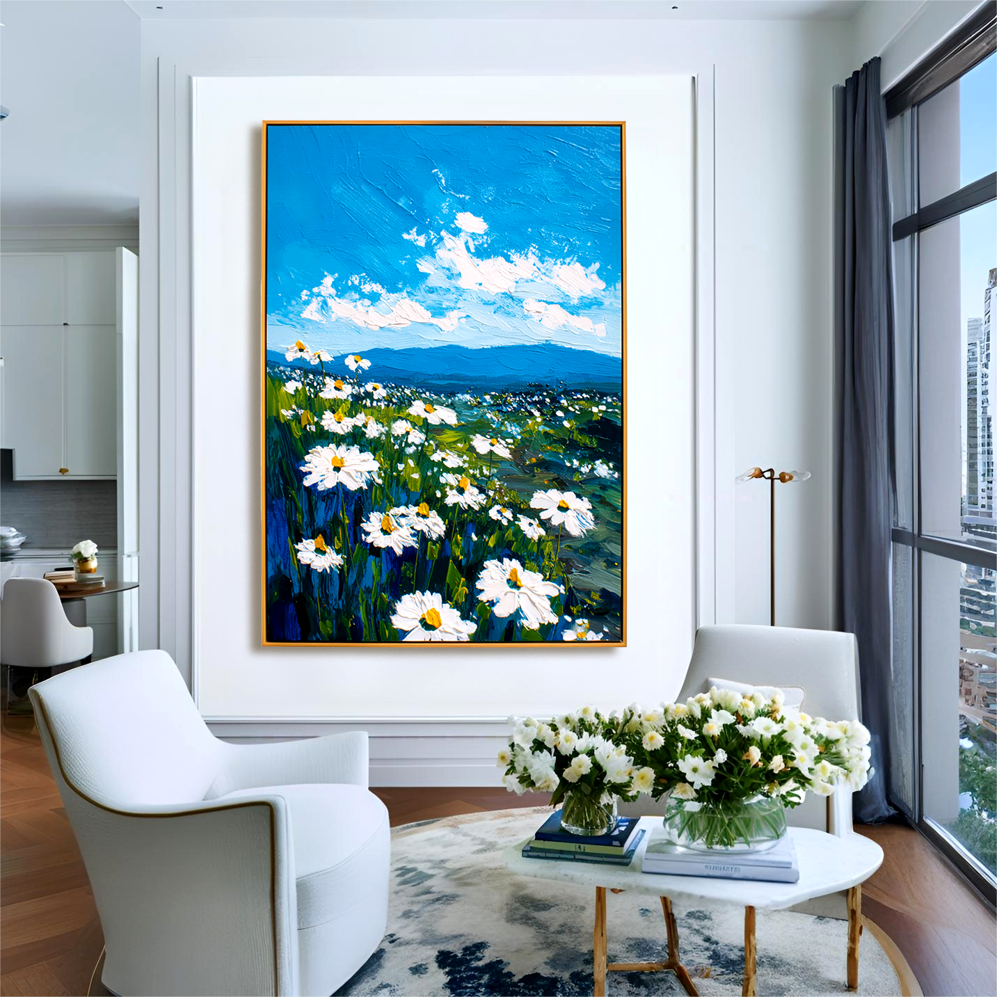 Blue Sky Landscape Painting #ART33