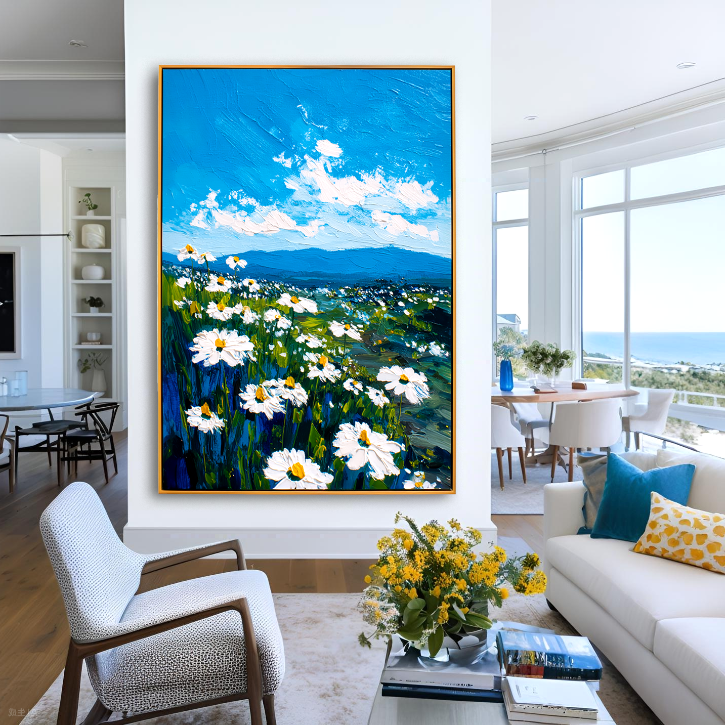 Blue Sky Landscape Painting #ART33