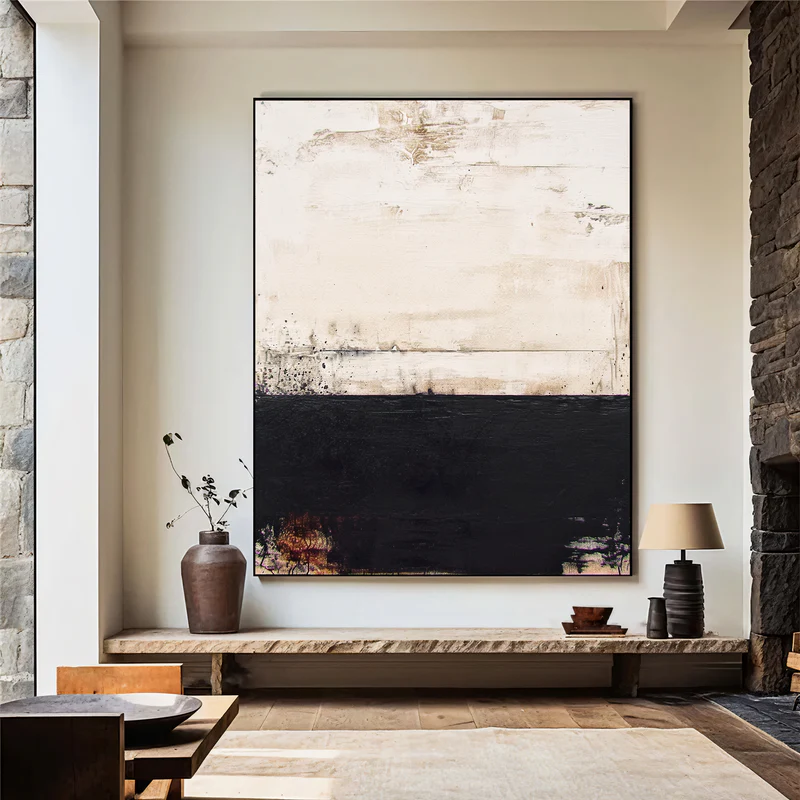 Silent Divide Minimalist Abstract Painting