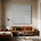 Pure White Swirl Impasto Painting