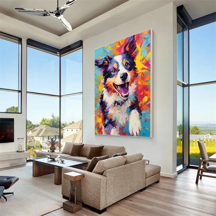 Joyful Spirit Colorful Dog Painting