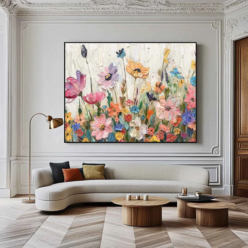 Colorful Floral Texture Painting #AR031