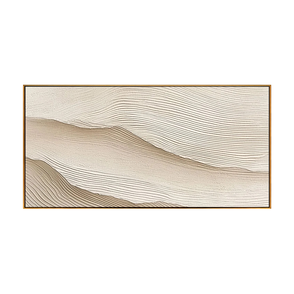 Beige Sand Wave Textured Abstract Painting