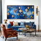 Blue and Gold Abstract Painting #ART37
