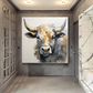 Golden Strength Bull Painting