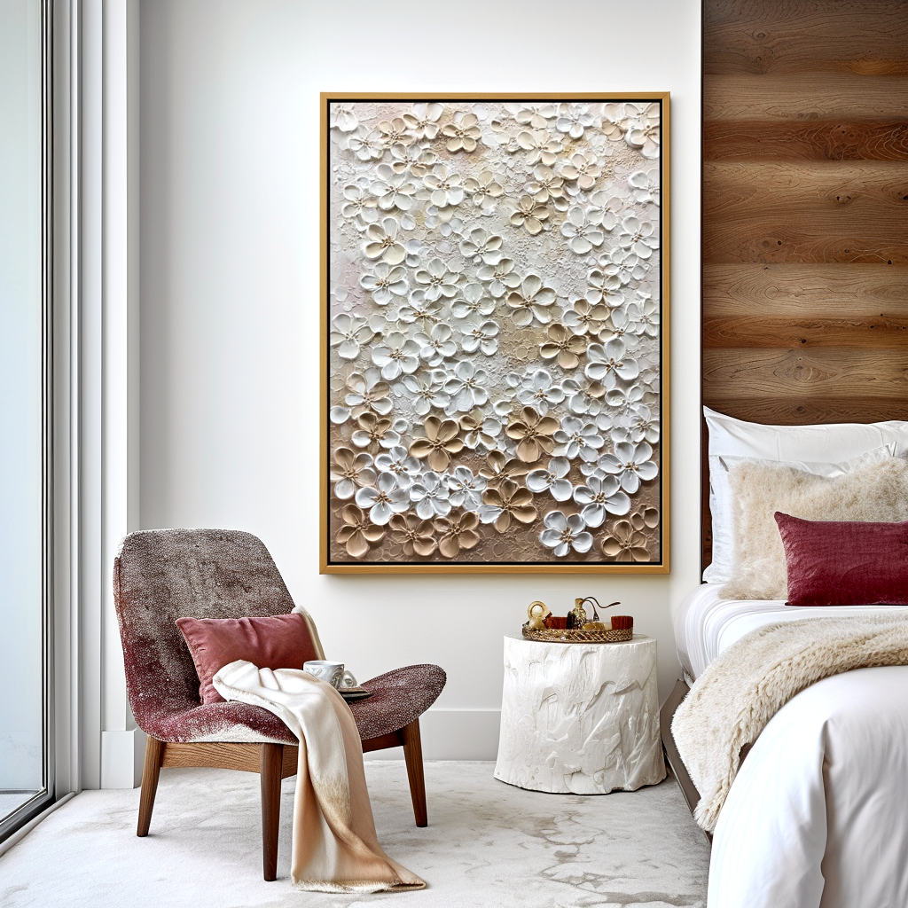 3D Floral Textured Painting #ART39