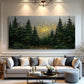 Enchanted Forest Gold Glow – Textured Landscape Painting