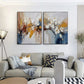 Set of 2 Autumn Whisper Diptych Abstract Painting