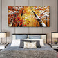 Autumn Snowlight Forest Abstract Painting