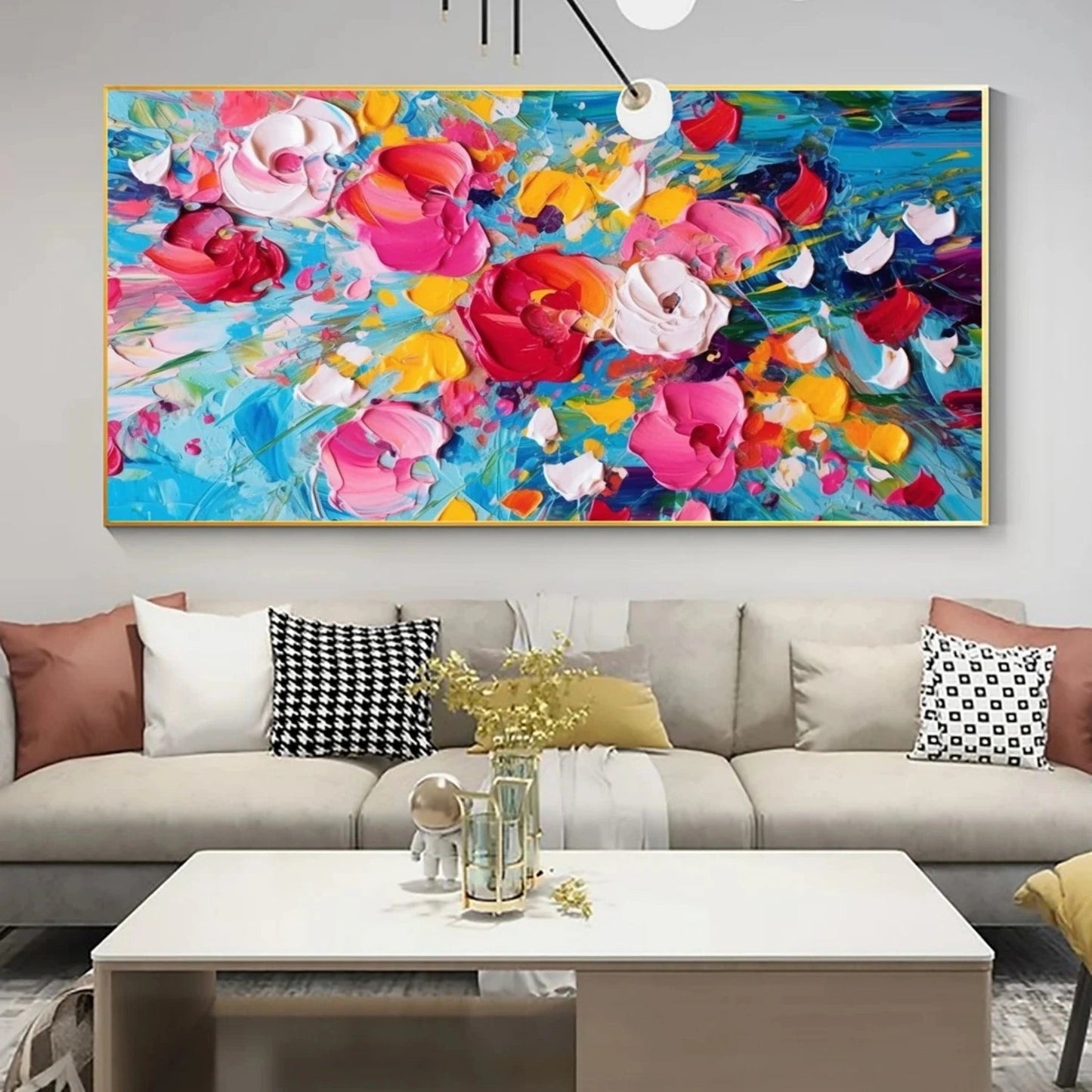 Vivid Bloom Drift Abstract Painting