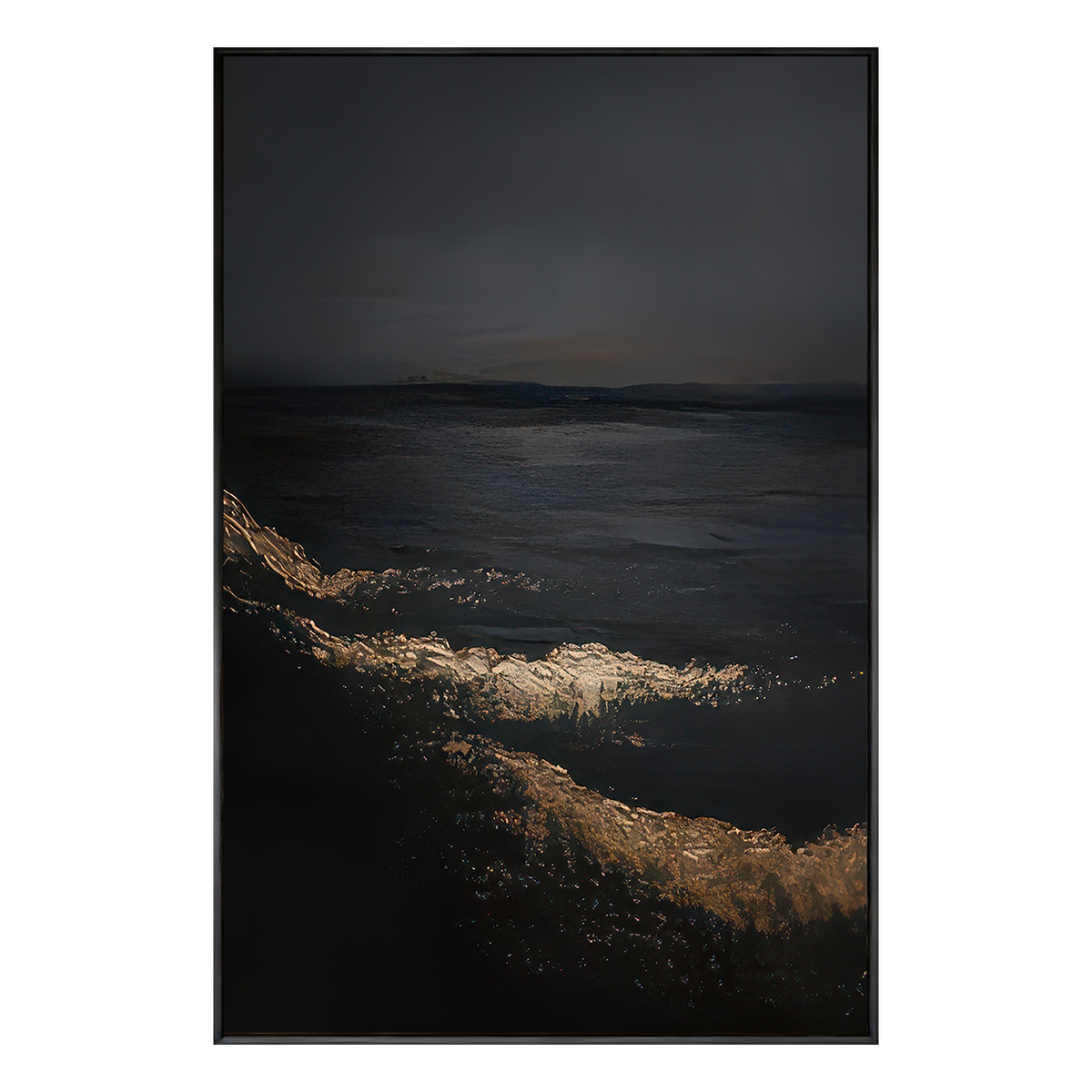 Golden Tide Abstract Painting