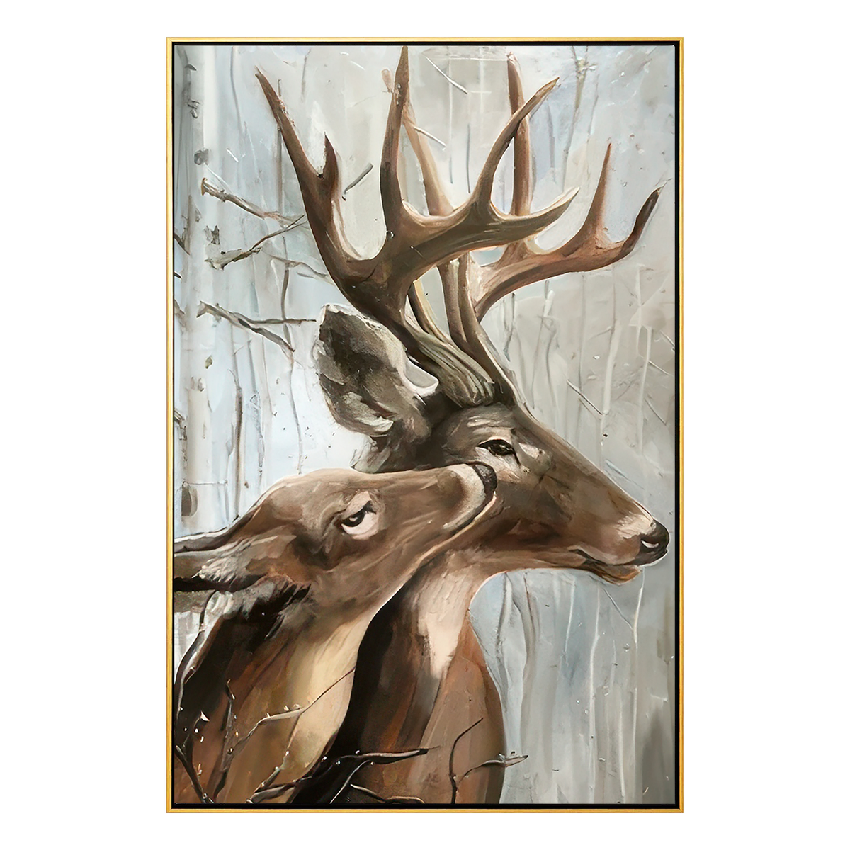 Whispered Affection Deer Painting