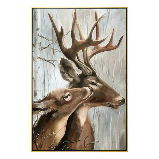 Whispered Affection Deer Painting
