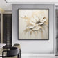 Ivory Bloom Silence Abstract Painting