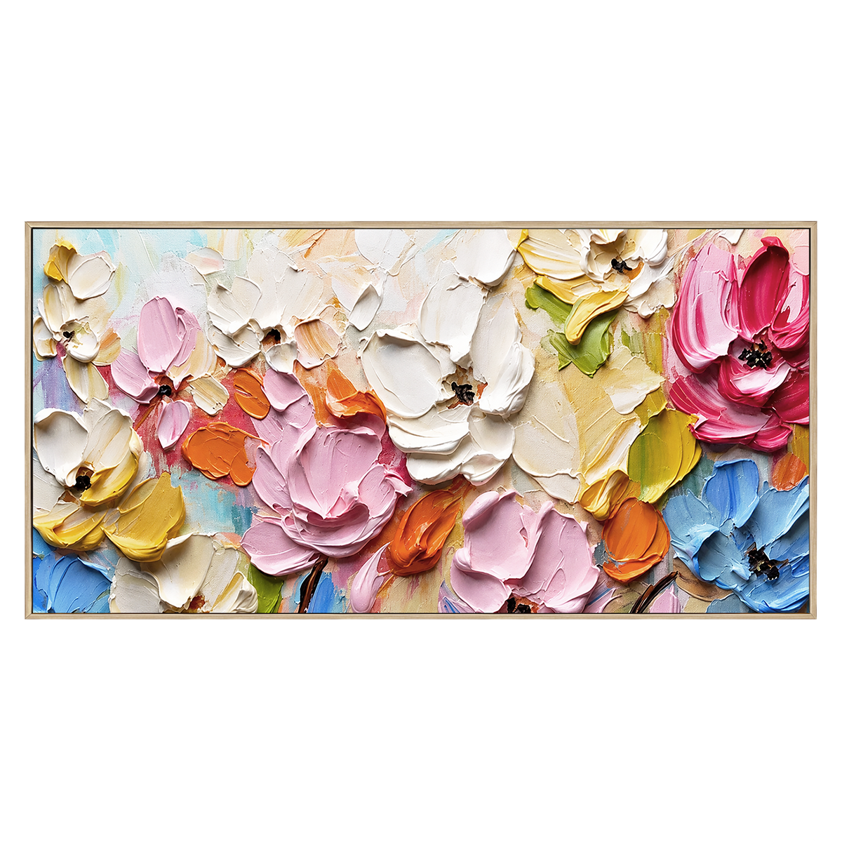 Bloom Symphony Textured Floral Painting
