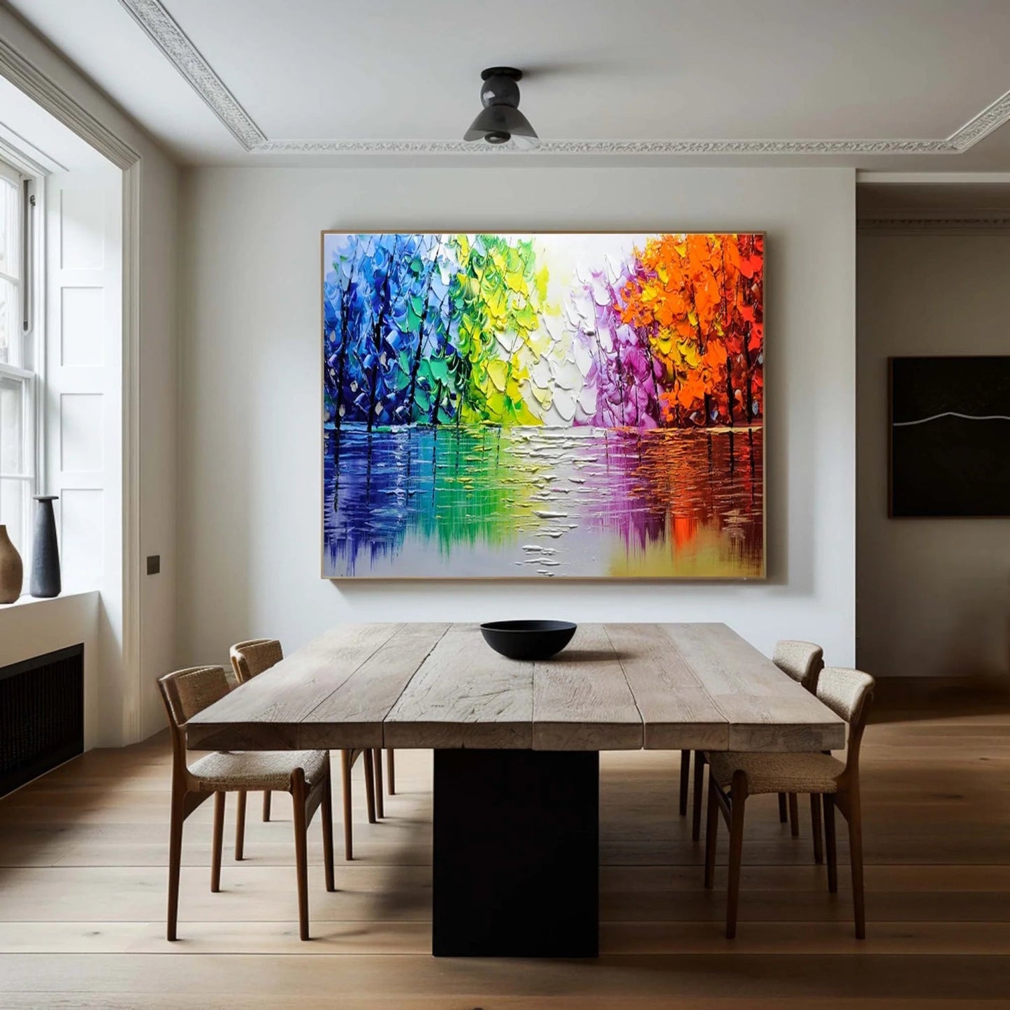 Prism Reflections Rainbow Abstract Painting
