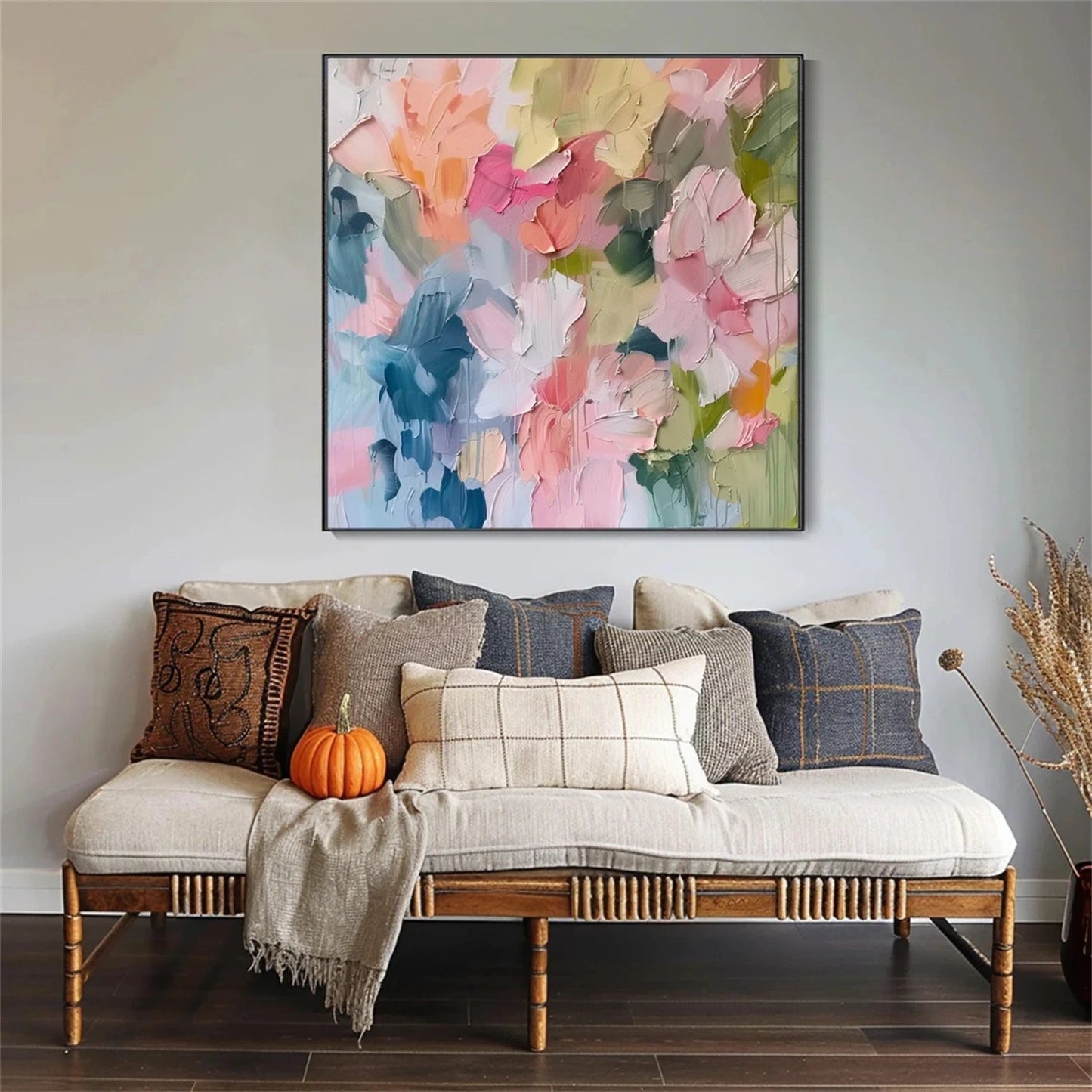 Soft Petal Harmony Abstract Painting