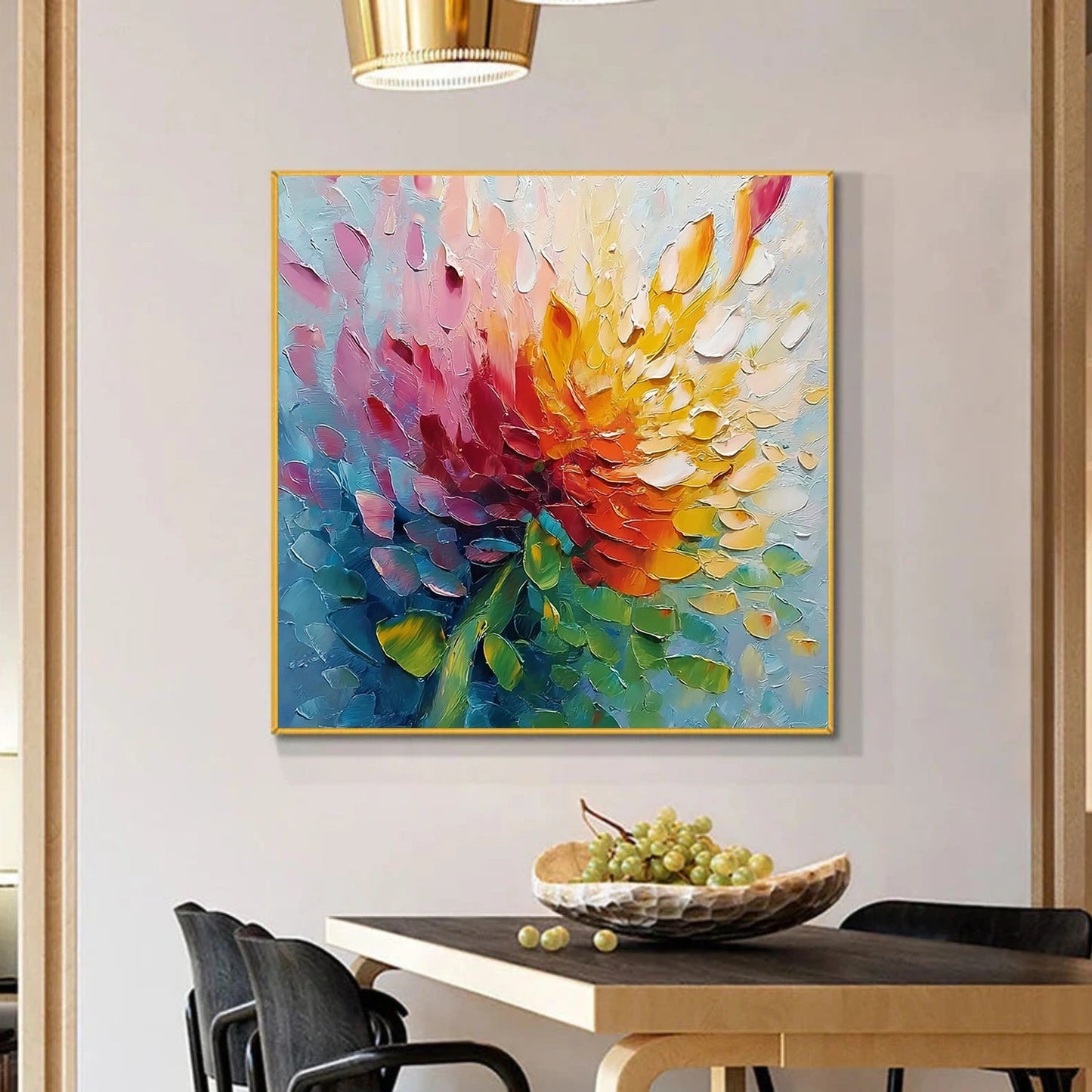 Aurora Petal Burst Abstract Painting