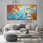 Autumn Sky Birch Abstract Painting