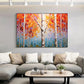 Autumn Ember Birch Forest Abstract Painting