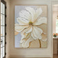 Soft Light White Petal Abstract Painting